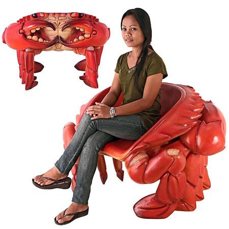 DESIGN TOSCANO Giant Red King Crab Sculptural Chair NE590079